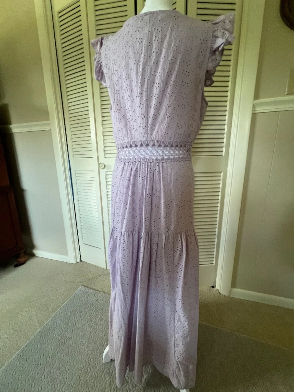 Lilac eyelet Altered State dress size large - Picture 6 of 14